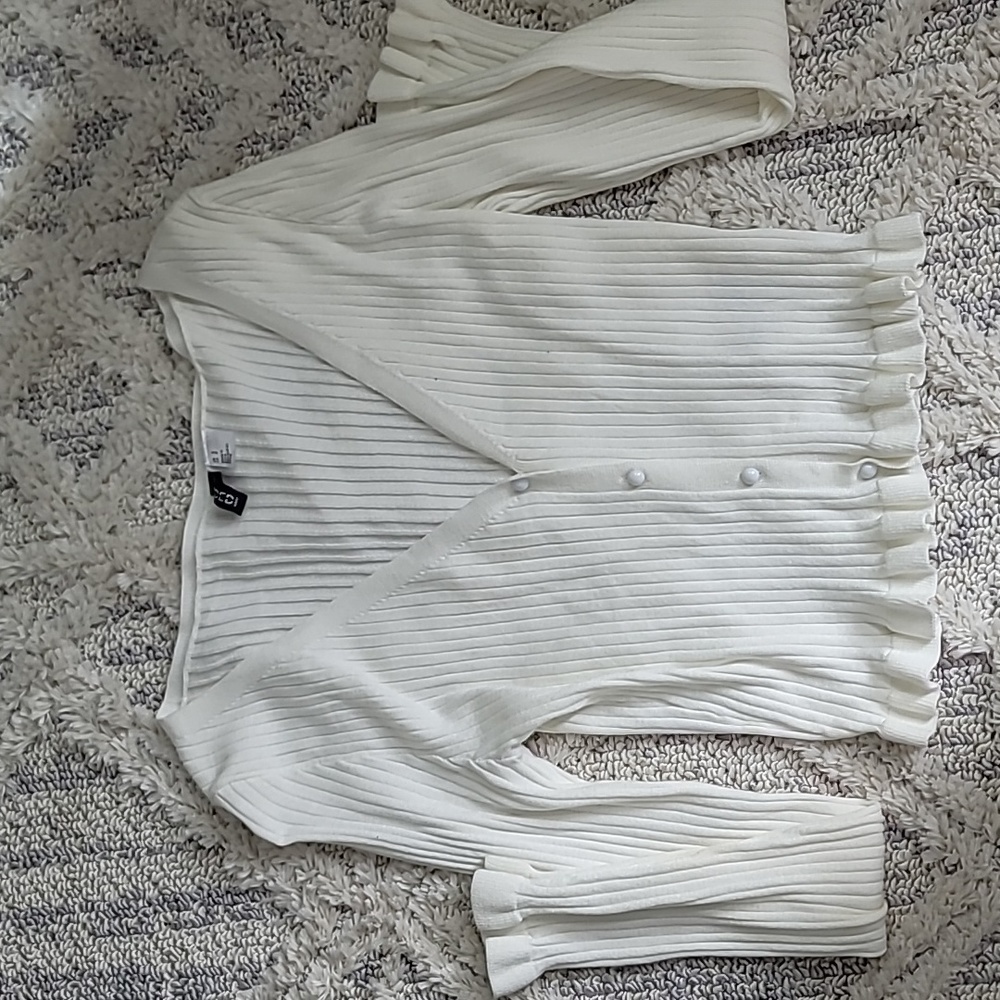 H&M white cardigan top